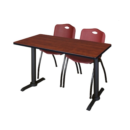 Cain Rectangle Tables > Training Tables > Cain Training Table & Chair Sets, 48 W, 24 L, 29 H, Cherry MTRCT4824CH47BY